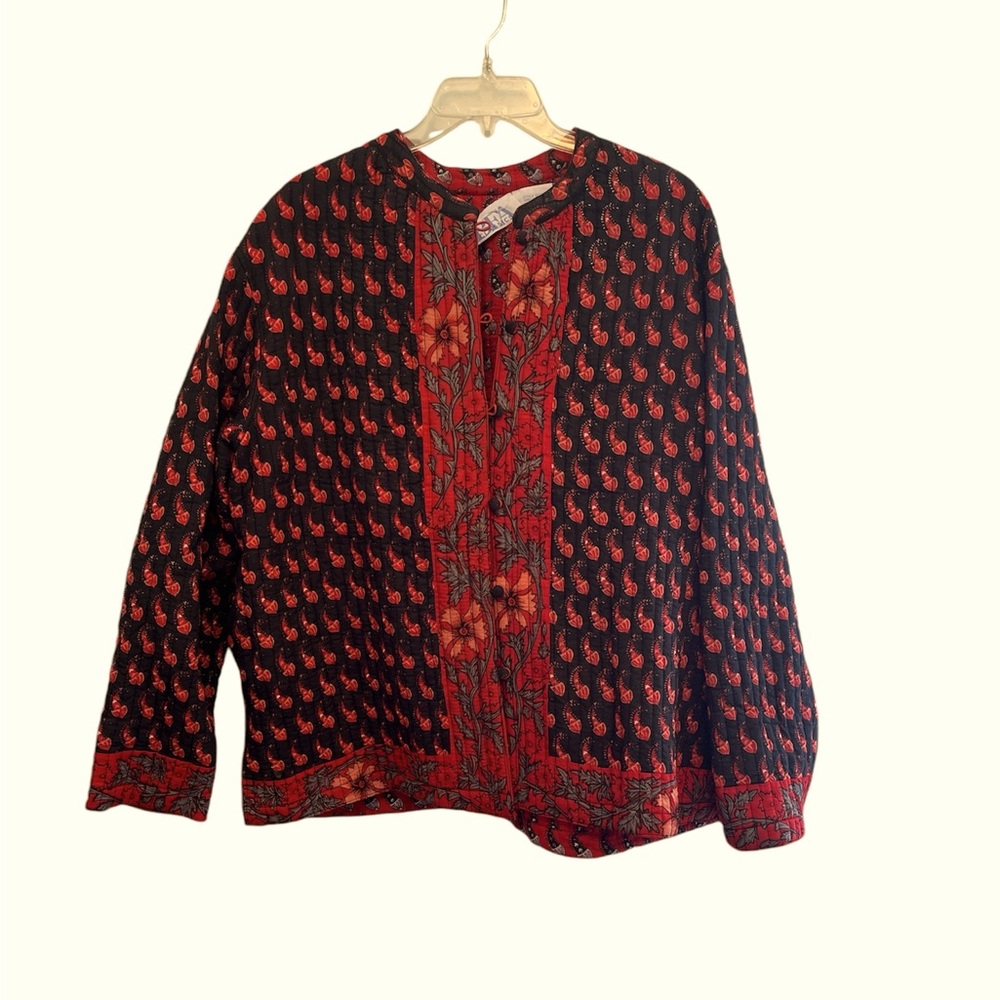 BFA Classics Womans Size 2X Reversible Jacket black red